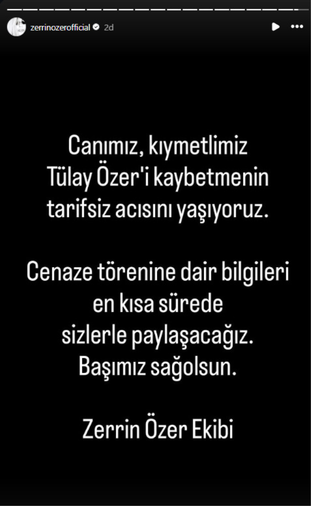 Şarkıcı Tülay Özer hayatını kaybetti