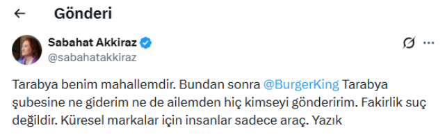 Burger King Tarabya şubesinde 