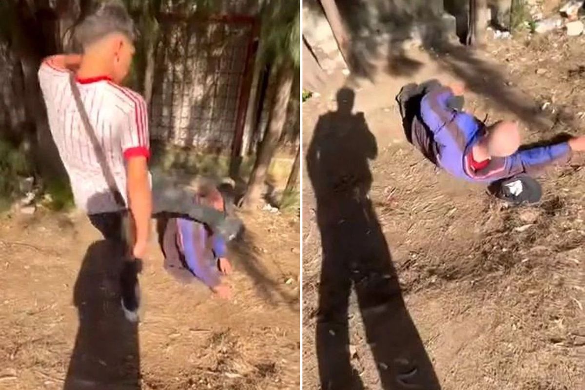 Yaşlı adama tekme atan 2 çocuk serbest kaldı