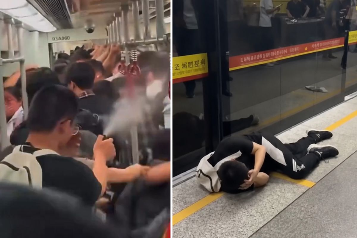Metroda yolcuların üzerine biber gazı sıkan adam dehşet saçtı