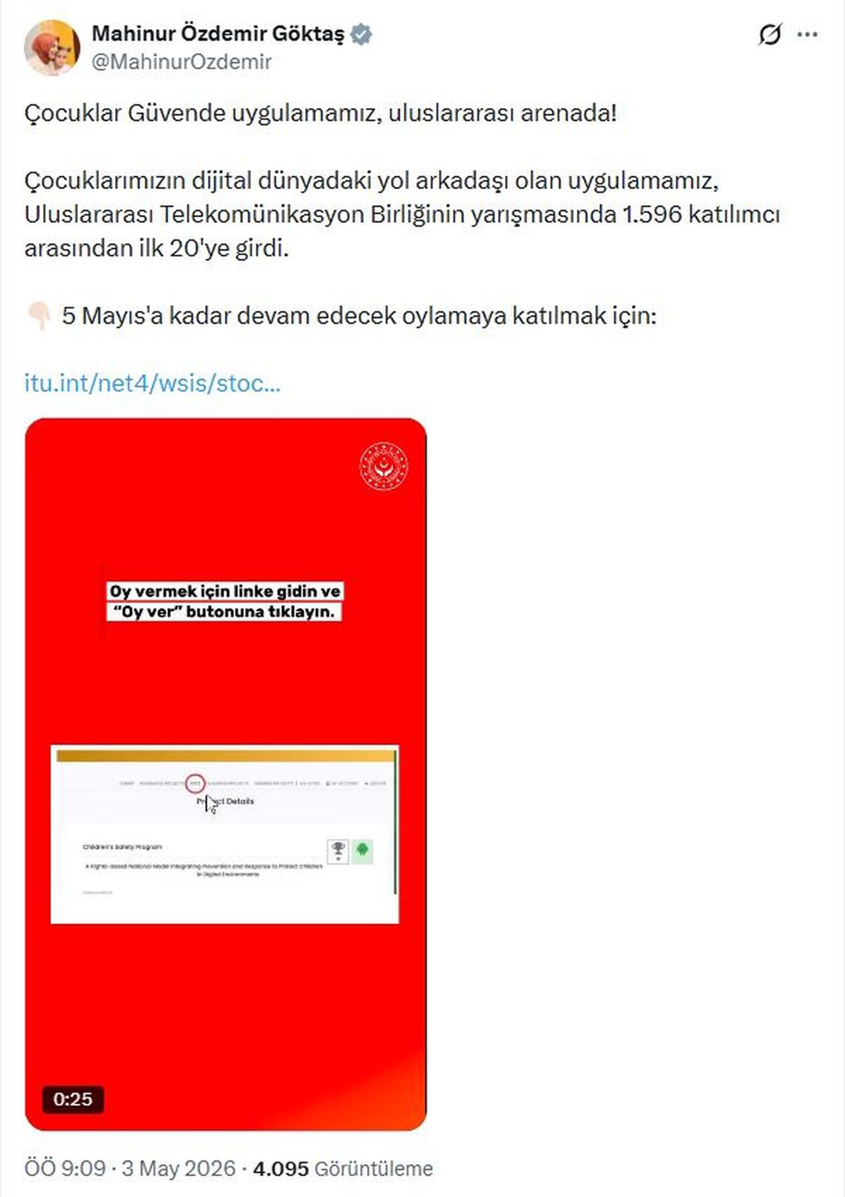 Çocuklar Güvende Uygulaması Uluslararası Yarışmada İlk 20\'de