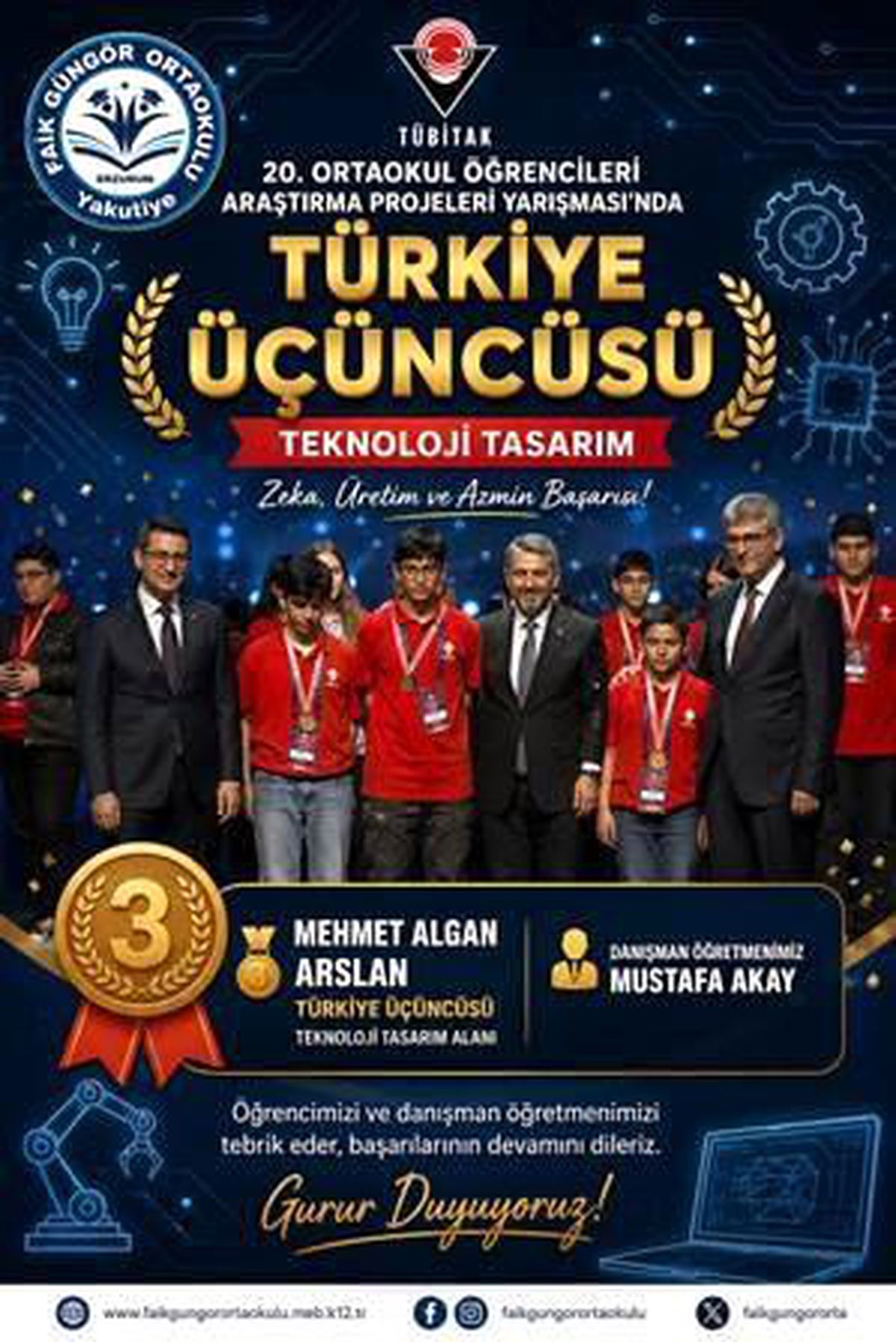 Erzurum\'dan TÜBİTAK Başarısı