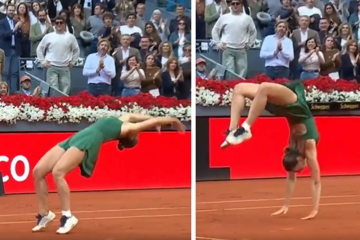 Madrid Açık\'ta şampiyon olan Marta Kostyuk zaferini takla atarak kutladı