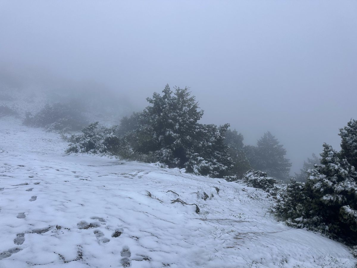 Manisa\'da Spil Dağı\'na Kar Yağdı