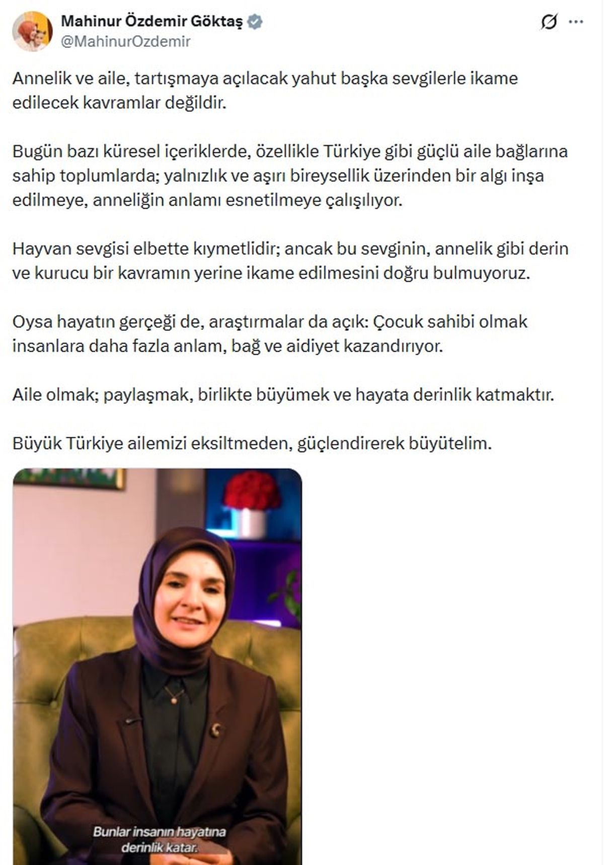 Aile ve Anneliğin Önemi Vurgulandı
