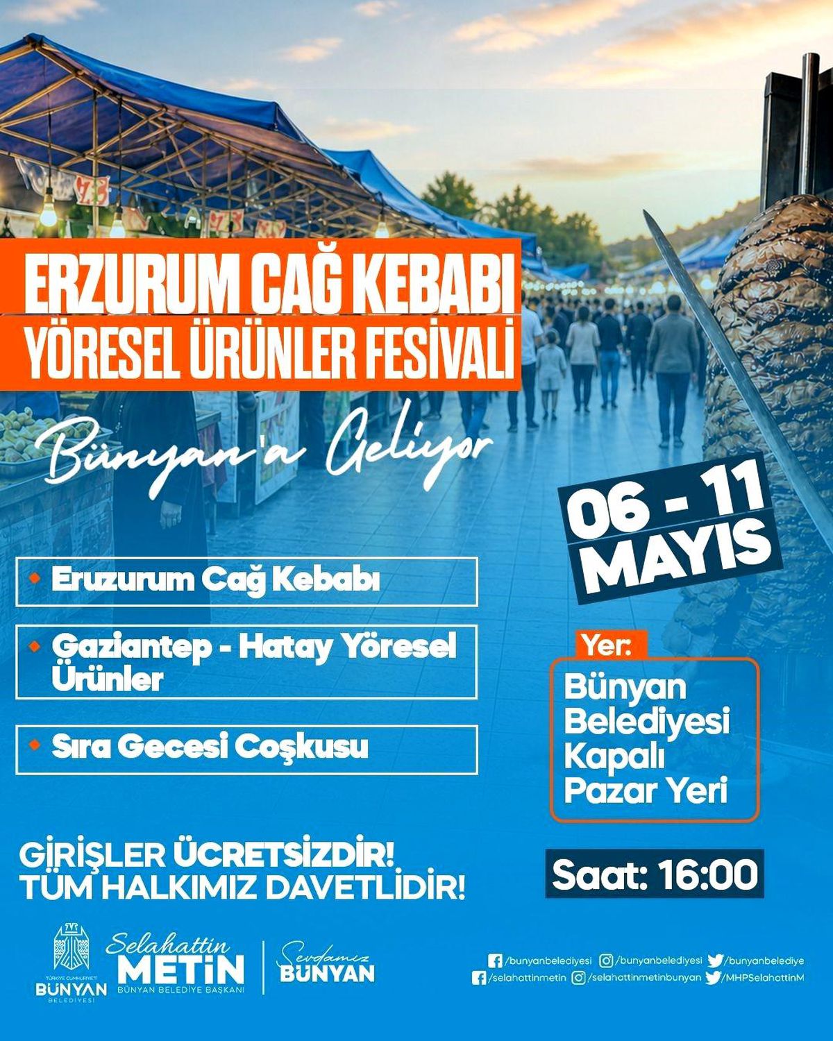 Bünyan\'da Yöresel Lezzetler Festivali başlıyor