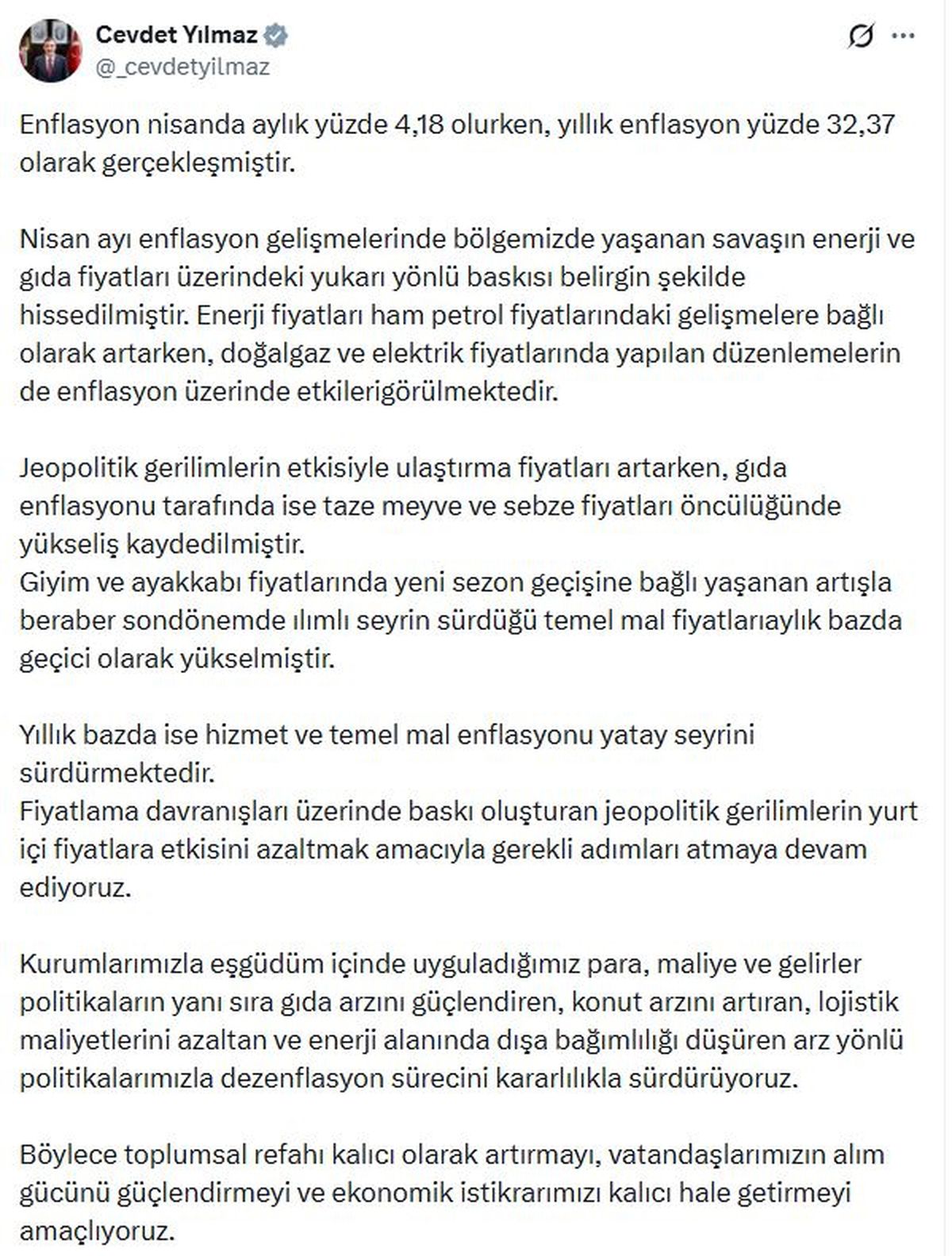 Enflasyon Açıklaması ve Arz Yönlü Politikalar