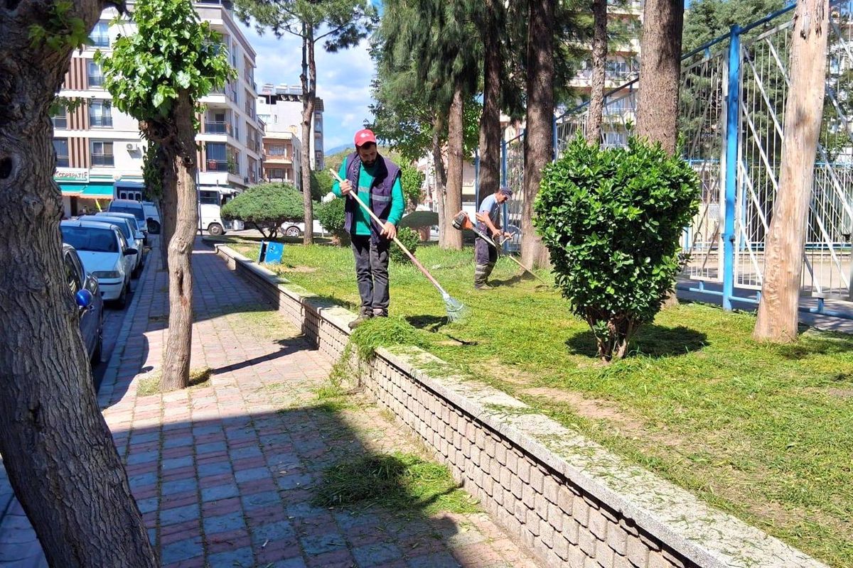 Efeler\'de yeşil alanlarda çalışmalar sürüyor
