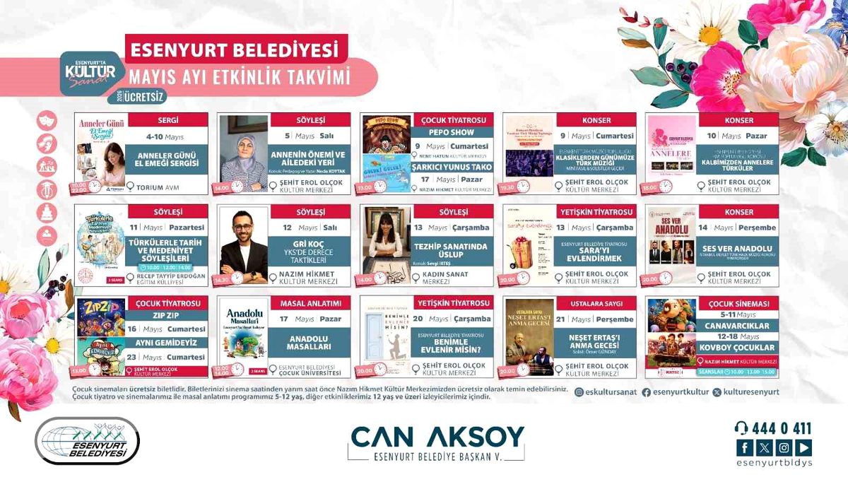 Esenyurt Belediyesi Mayıs ayı kültür sanat etkinlikleri başlıyor