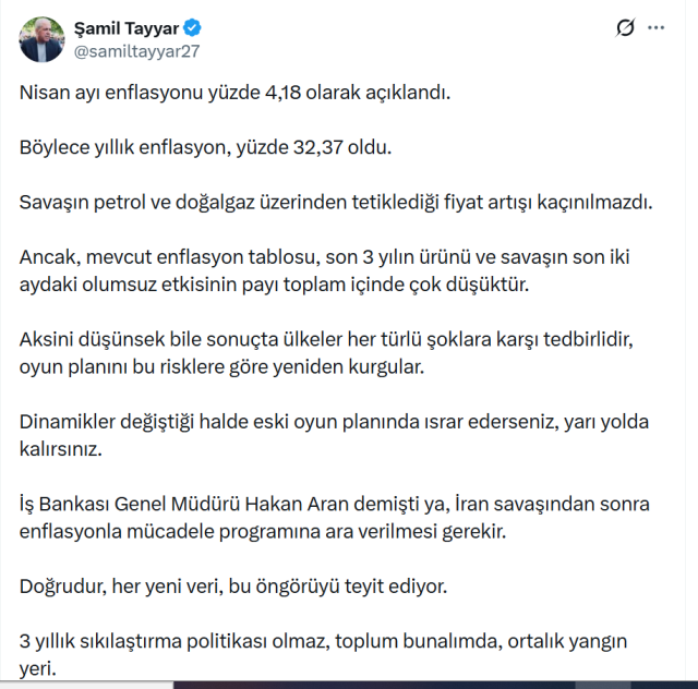 Şamil Tayyar: Ufukta sandık var