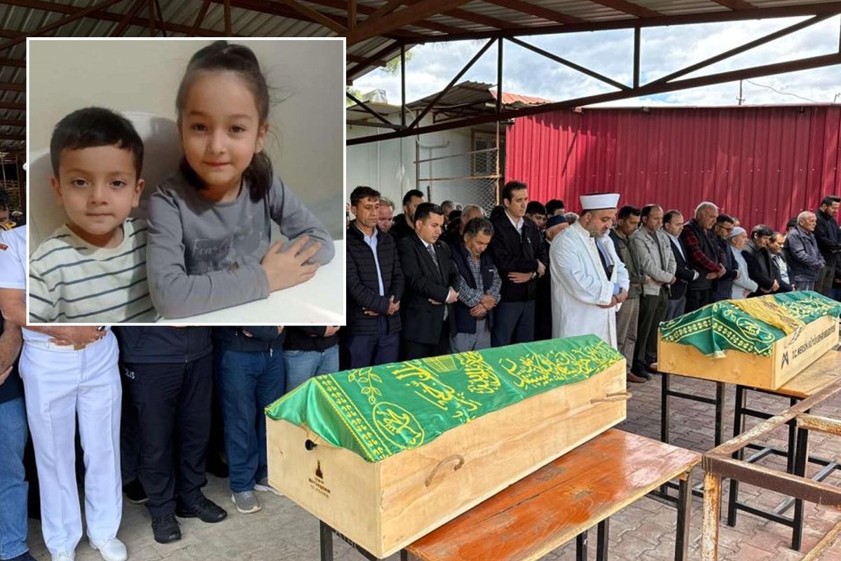 Ölen iki kardeş gözyaşlarıyla toprağa verildi