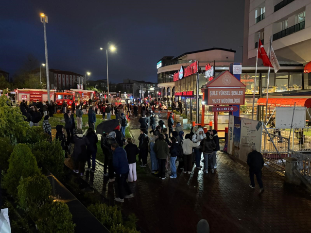 Kayseri'de kız öğrenci yurdunda yangın büyümeden söndürüldü