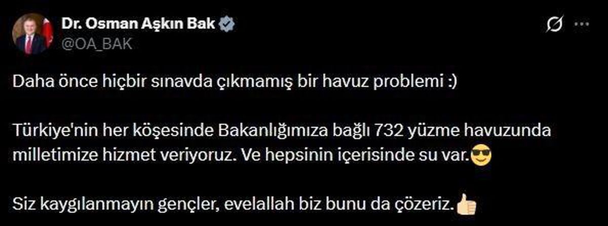 Bakan Bak\'tan Marmaris Belediyesindeki havuz sorununa tepki