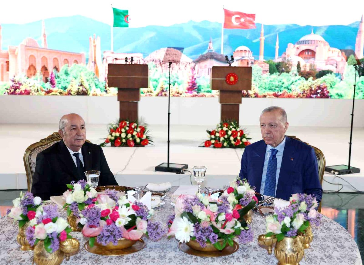 Erdoğan, Cezayirli mevkidaşı Tebbun\'a Devlet Nişanı verdi