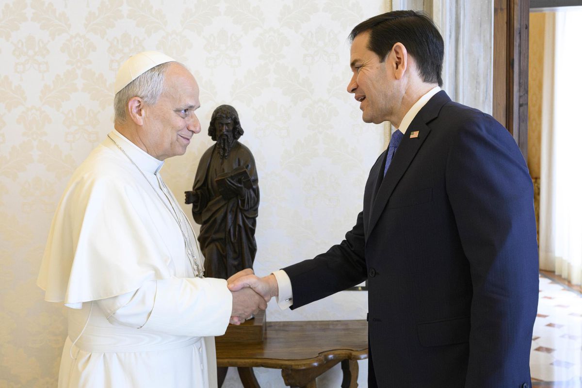 Gerilim sonrası ilk temas! Rubio ile Papa Vatikan\'da bir araya geldi