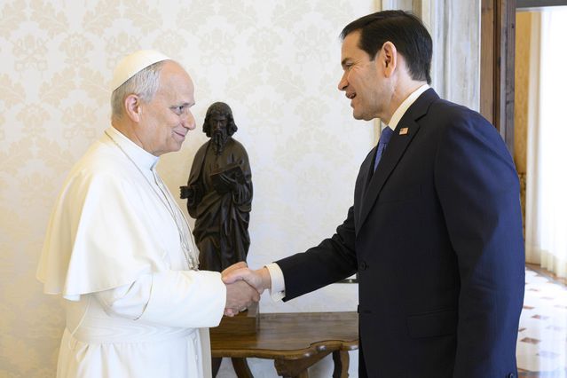 Gerilim sonrası ilk temas! Rubio ile Papa Vatikan’da bir araya geldi