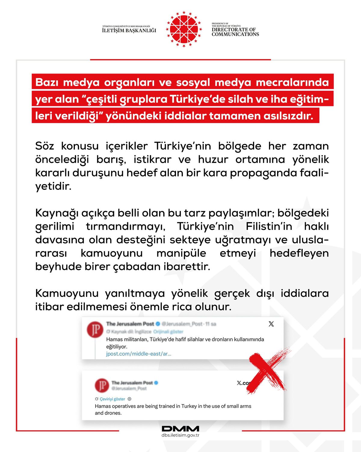 DMM: Eğitim İddiaları Asılsız