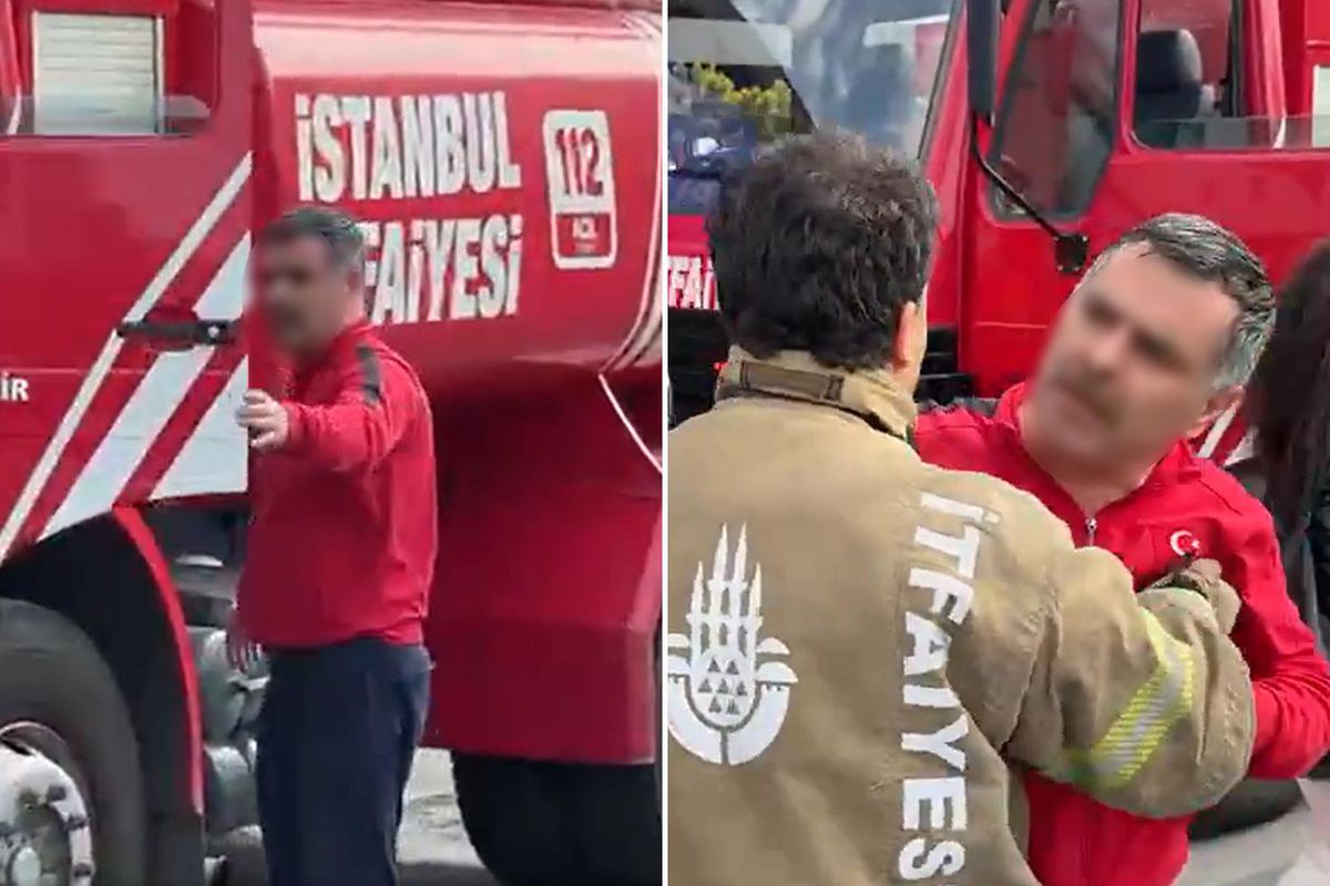 "İtfaiyeci görevini yapan gazeteciye tokat attı" iddiası