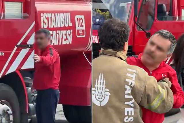 “İtfaiyeci görevini yapan gazeteciye tokat attı” iddiası