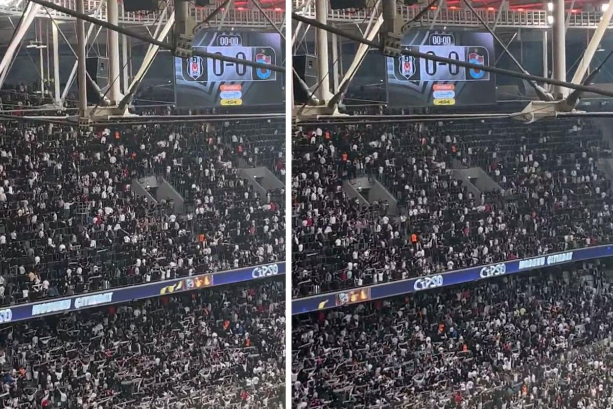 Beşiktaşlı taraftarlardan derbide olay protesto