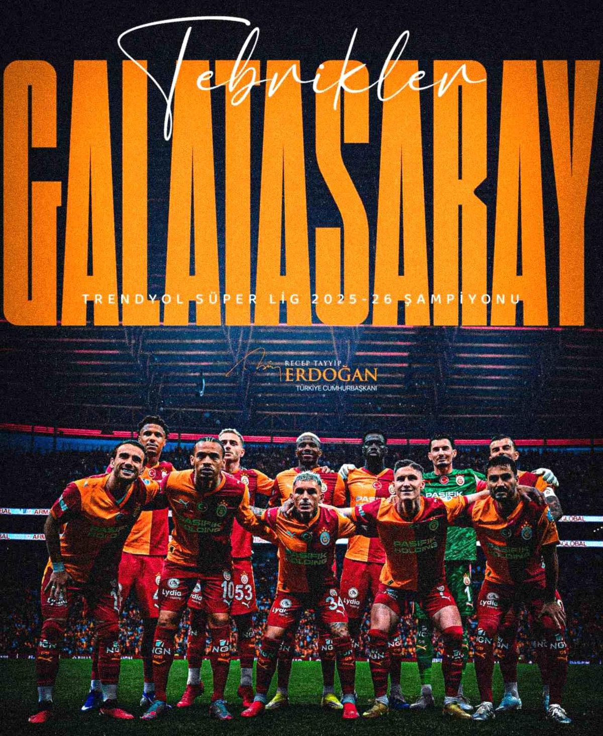 Cumhurbaşkanı Erdoğan\'dan Galatasaray\'a tebrik mesajı
