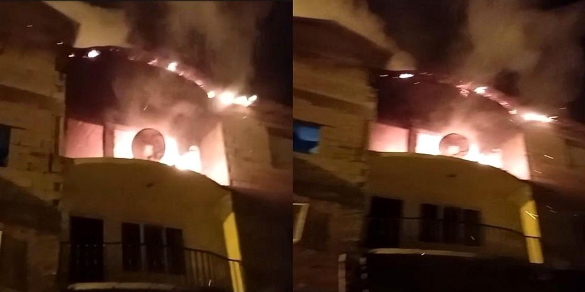 Hakkari\'de 3 Katlı Evde Yangın