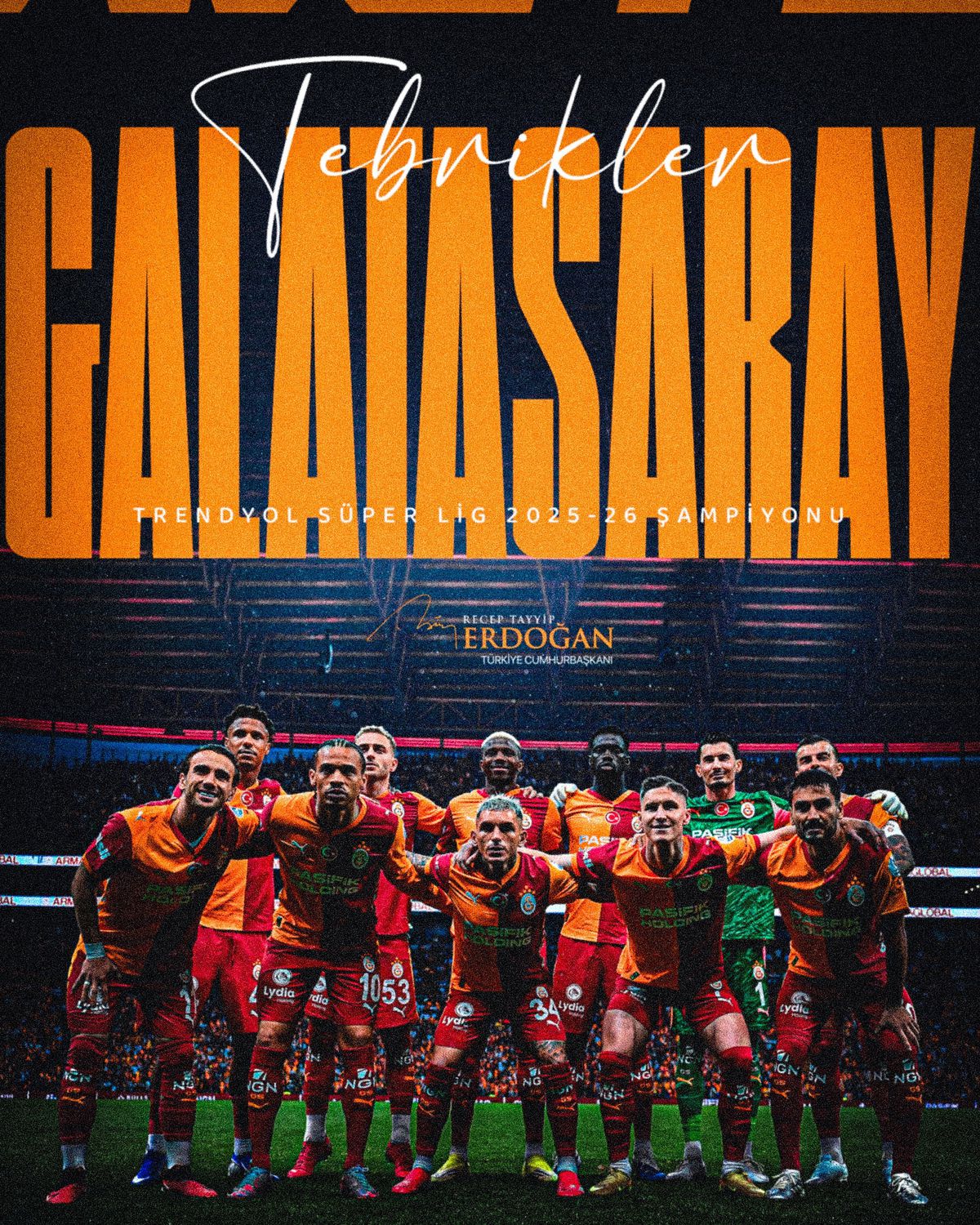 Erdoğan\'dan Galatasaray\'a şampiyonlık tebriği