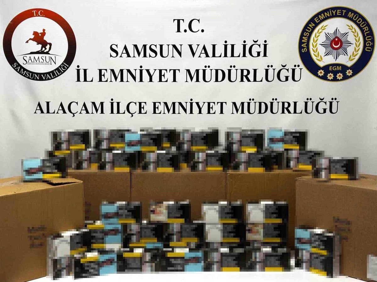 Samsun\'da 50 Bin Dolu Makaron Ele Geçirildi