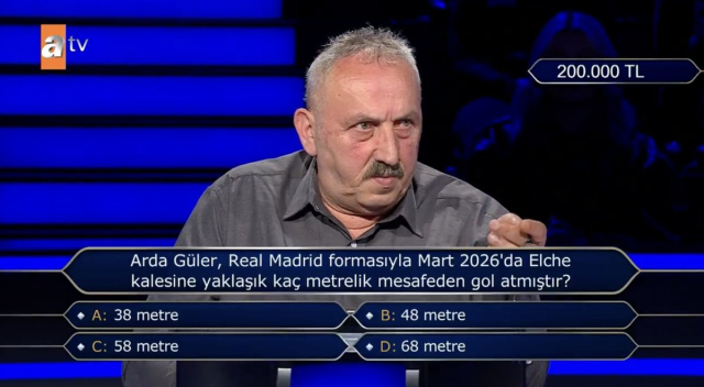 Tarihi golü yarışmada çıktı! İşte 200 bin lira değerindeki Arda Güler sorusu