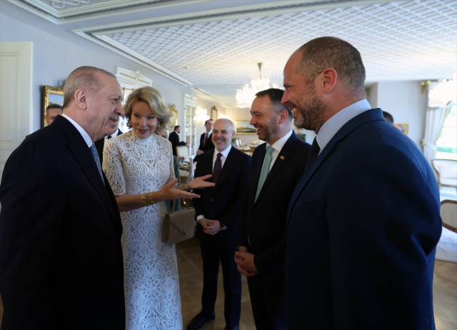 Cumhurbaşkanı Erdoğan, Belçika Kraliçesi'ni kabul etti