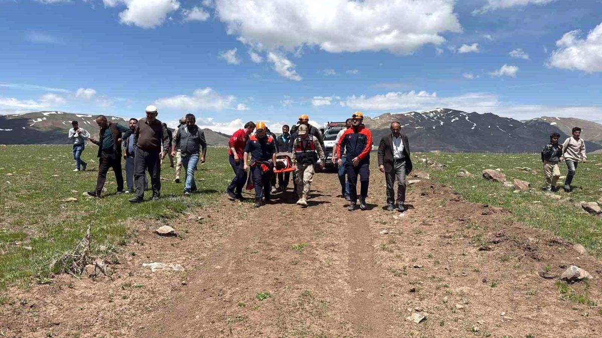 Van\'da Kayalıklardan Düşen Çocuk Hastaneye Kaldırıldı