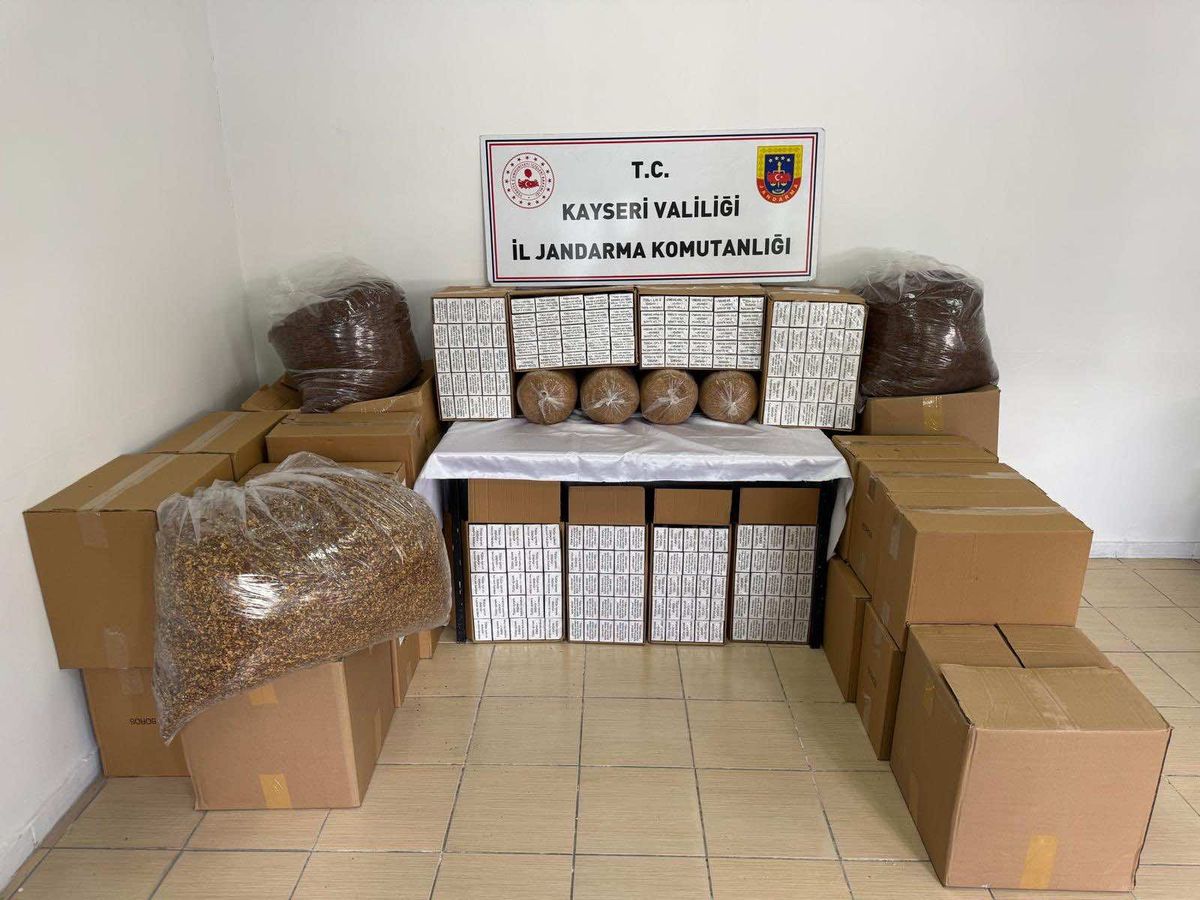 Kayseri\'de 200 Kilo Kaçak Tütün Ele Geçirildi