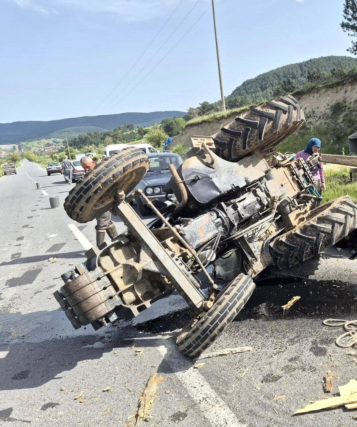 Yaylabayır\'da Traktör Kazası