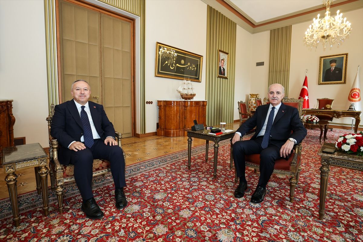 Kurtulmuş, Emniyet Müdürü Fidan\'ı Kabul Etti