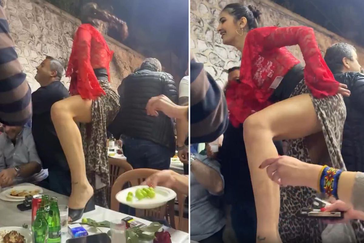 Tekirdağ\'daki düğünde renkli anlar! Eğlencenin dozu her dakika arttı