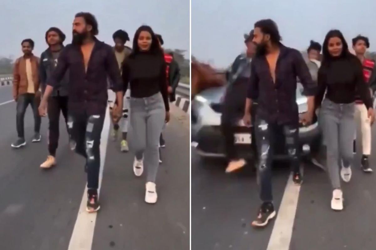 TikTok sevdası kaza yaptırdı! Kalabalık gruba otomobil çarptı