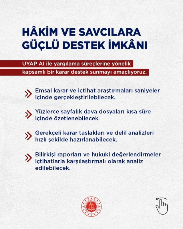 Bakan Gürlek: UYAP AI Karar Destek Sistemi'ni hayata geçiriyoruz