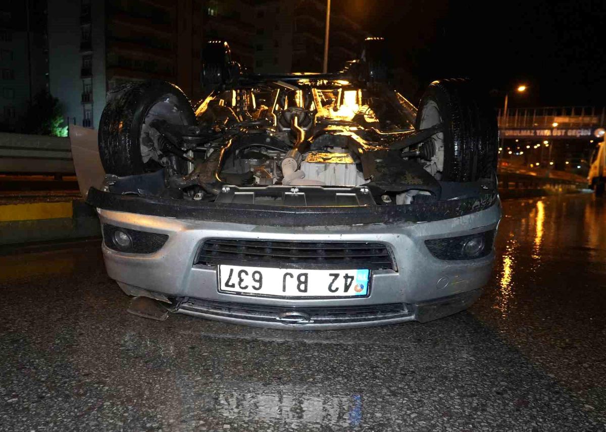 Kırıkkale\'de Alkollü Sürücü Takla Attı