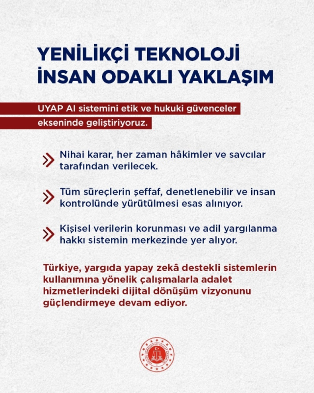Bakan Gürlek: UYAP AI Karar Destek Sistemi'ni hayata geçiriyoruz
