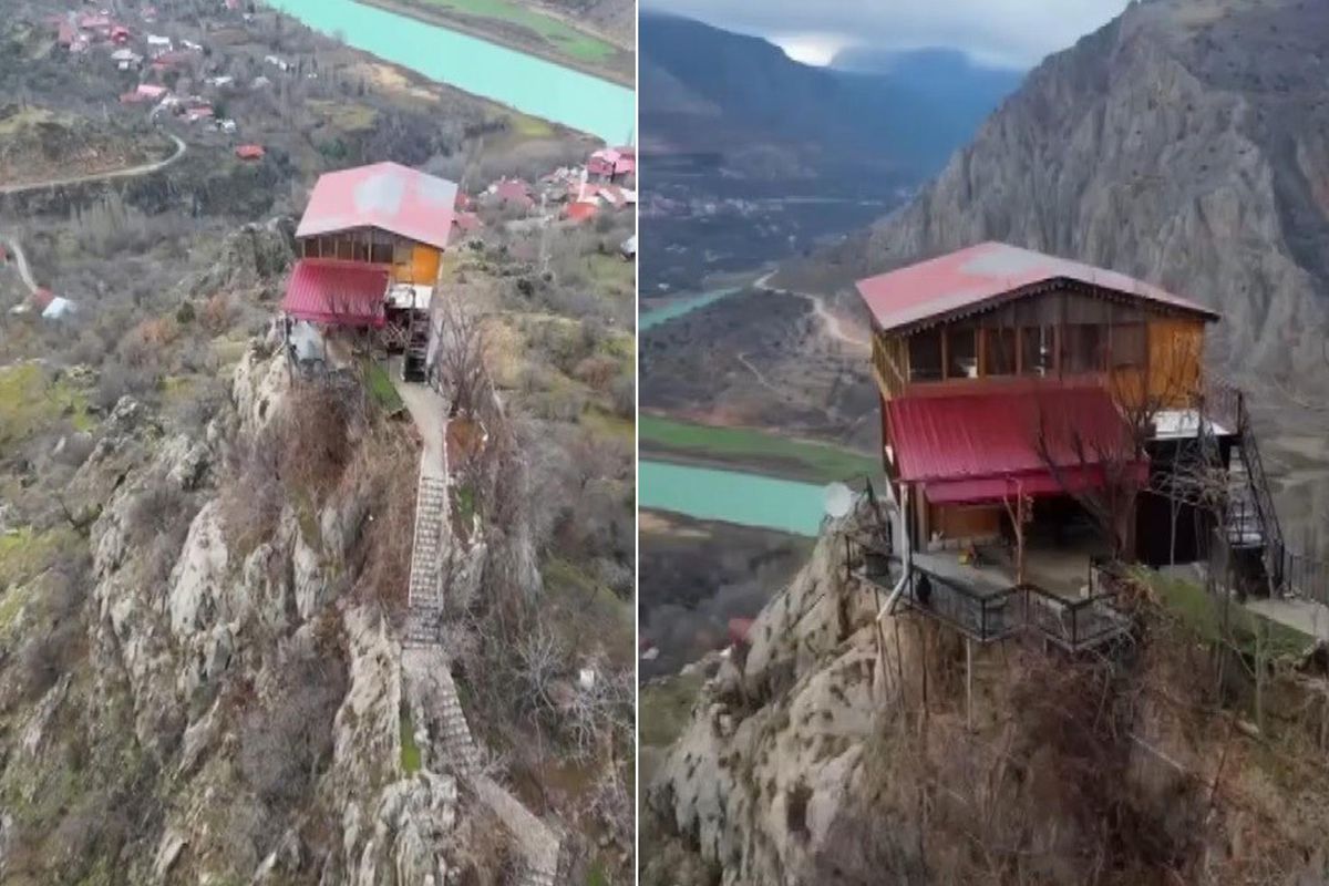 Gören dönüp bir daha bakıyor! Zirvedeki evin hikayesi hayli ilginç