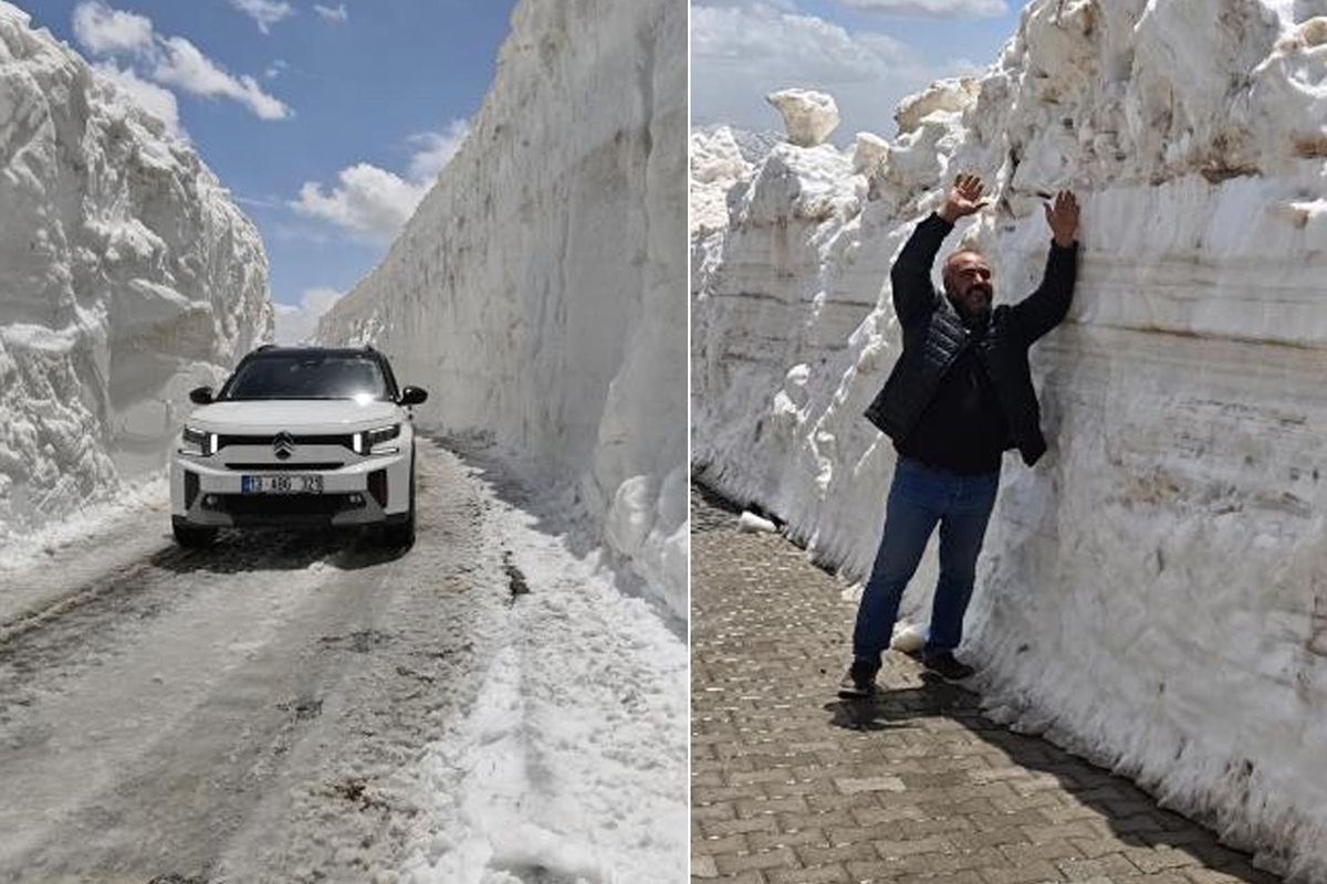 Mayıs ayının ortasında kış manzarası! Kar kalınlığı tam 7 metre