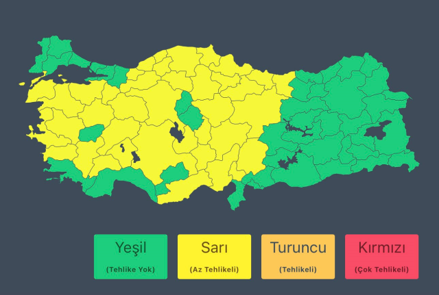 Bu illerde oturanlar dikkat: Bakanlık haritalı paylaşım yapıp uyardı