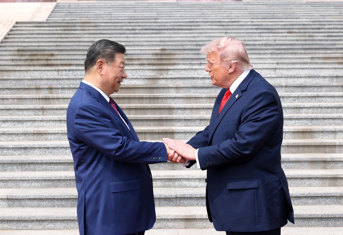 Xi Jinping, Trump\'ı Karşıladı
