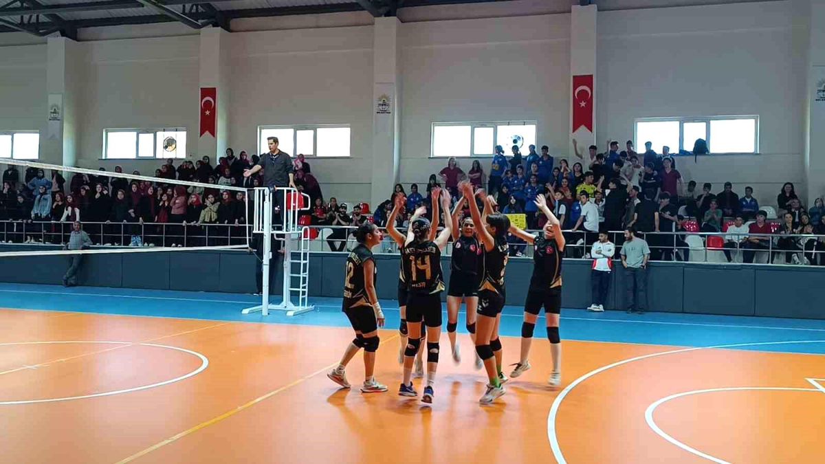 Siverek Spor Lisesi kız voleybol takımı şampiyon