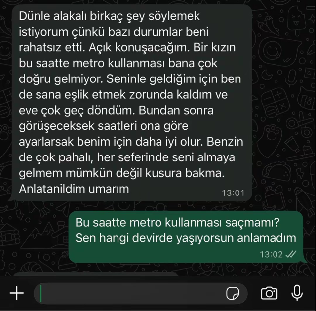 Bir kadın, ilk buluşma sonrası erkek arkadaşından gelen mesajla şoke oldu