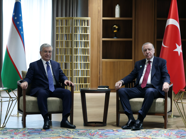 Cumhurbaşkanı Erdoğan, Özbekistan Cumhurbaşkanı Mirziyoyev ile görüştü