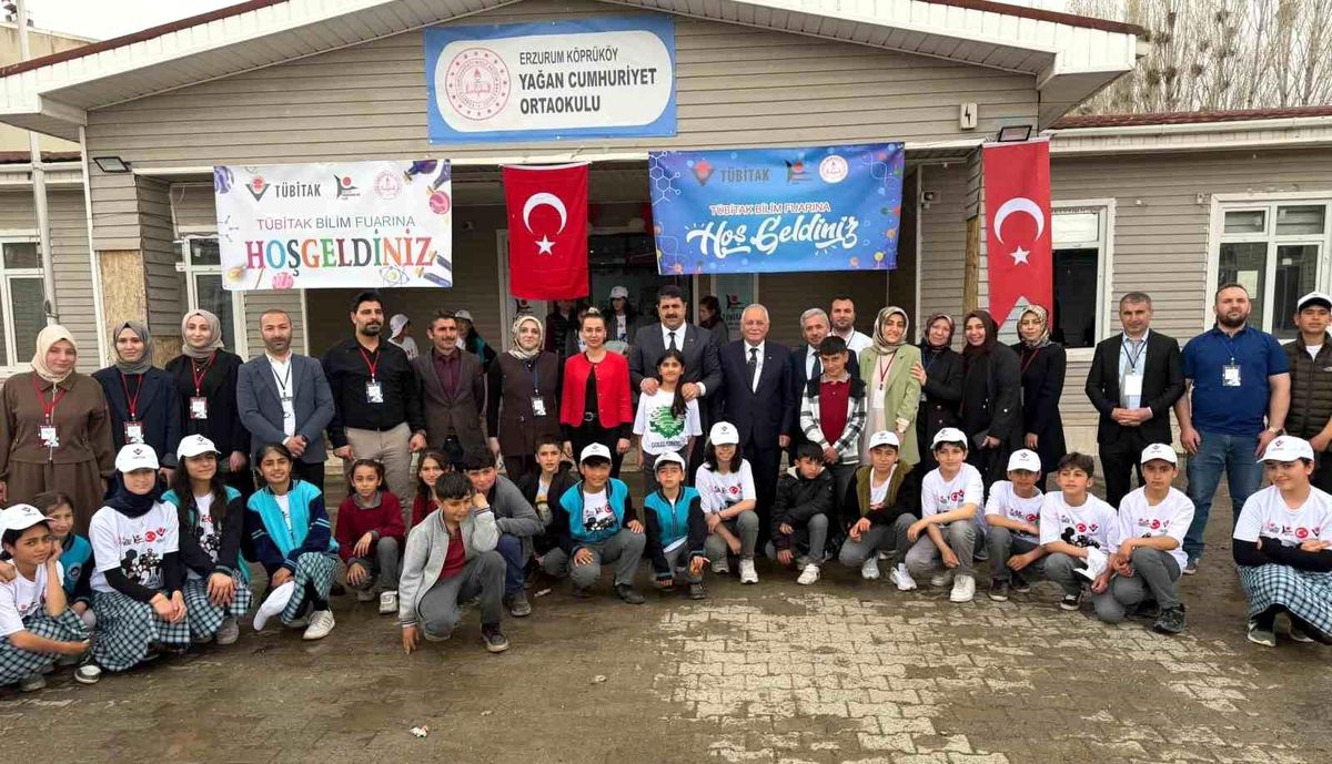 Köprüköy\'de bilim fuarı yoğun ilgi gördü