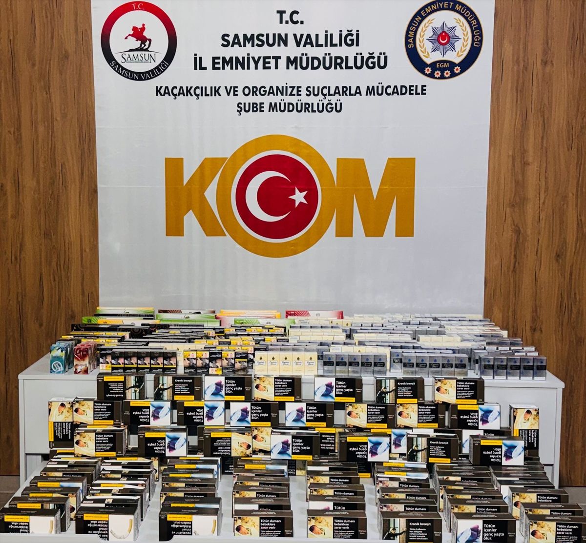 Samsun\'da Kaçak Sigara Operasyonu