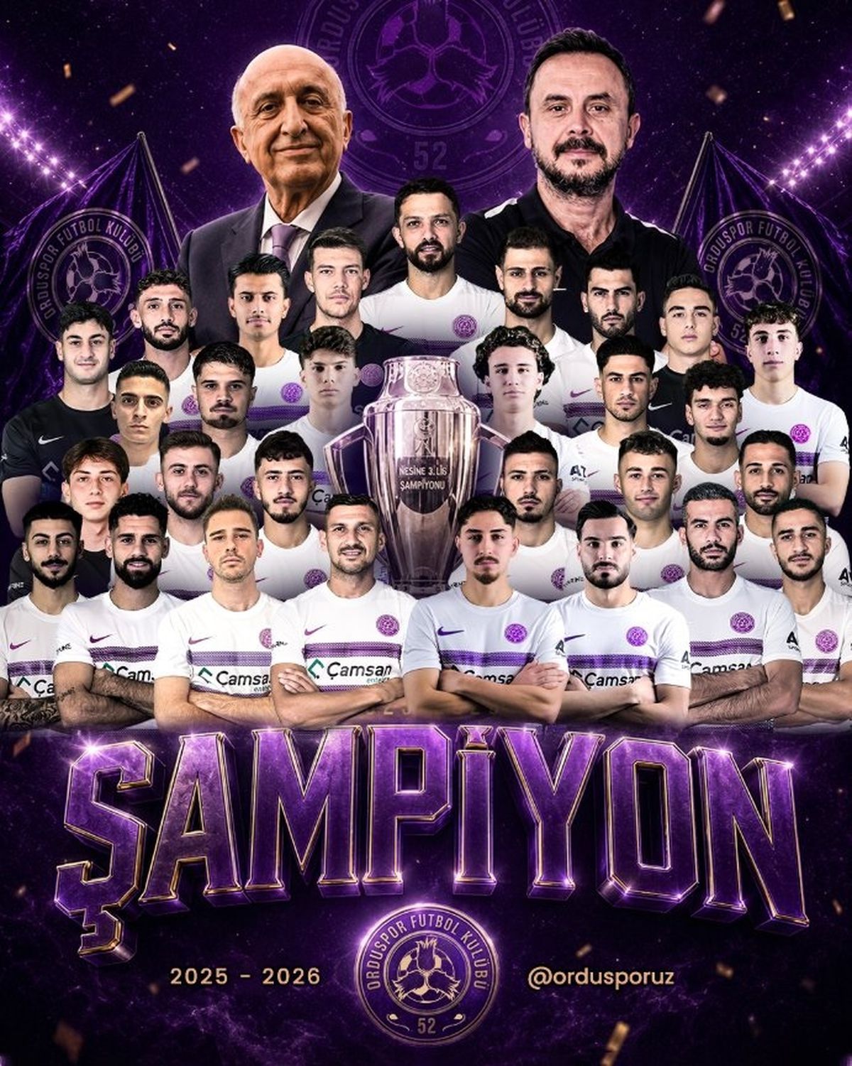 52 Orduspor FK 2. Lig\'e Yükseldi