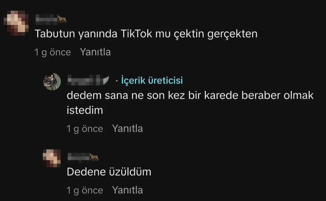 Dedesinin tabutunun başında video çeken TikToker tanıdık çıktı